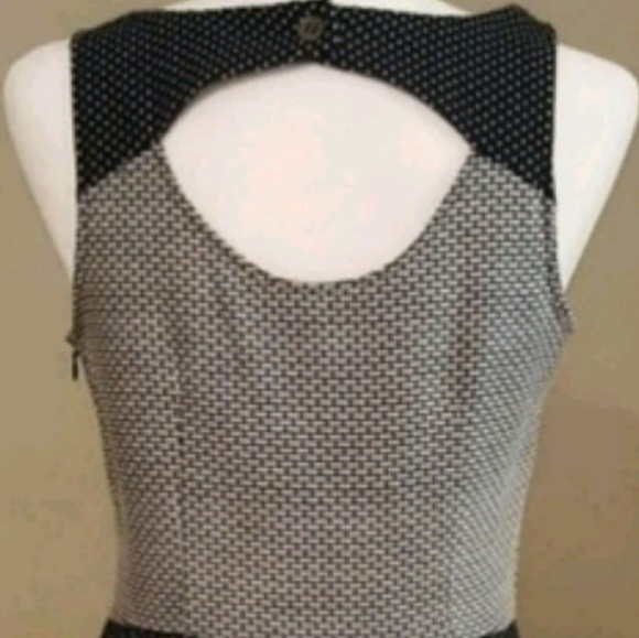 Vintage Limited Black and White Dot‎  Check Knee Length Dress - Picture 5 of 7